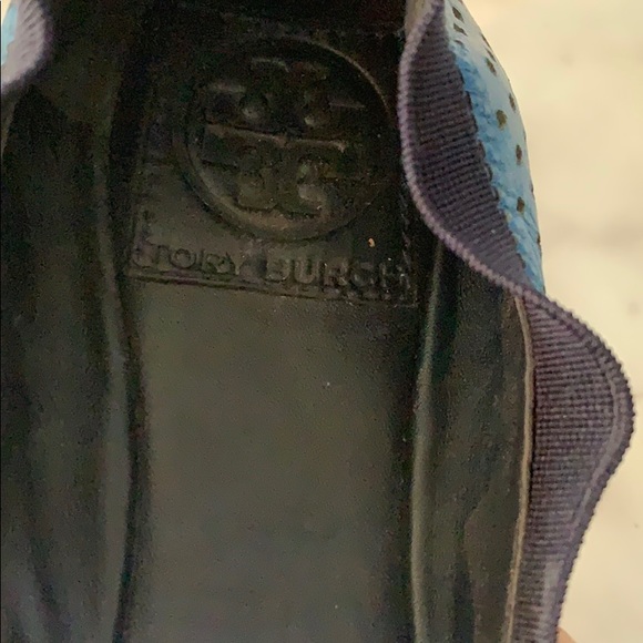 Tory Burch blue ballerina flat slip on shoe 8 - Picture 7 of 10